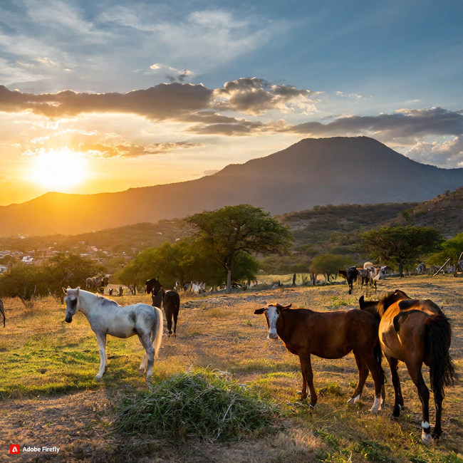 Firefly hill in Mexico sunset with horses and cows and dogs 60262 (1).jpg